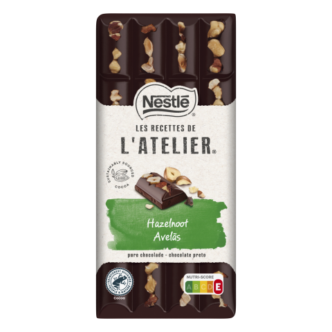 NESTLÉ L'ATELIER Pure chocolade reep hazelnoot